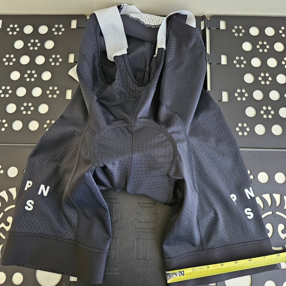 Pas Normal Studios Mechanism Bib Shorts Men XL Black Padded Cycling Italy FLAW - Picture 4 of 16